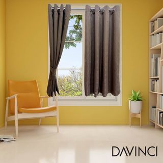 DAVINCI ผ้าม่านหน้าต่าง UV Dimout รุ่น Elegance ขนาด 130 x 160 ซม. สีน้ำตาล