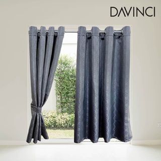 DAVINCI ผ้าม่านประตู UV Dimout รุ่น Elegance ขนาด 130 x 220 ซม. สีเทา