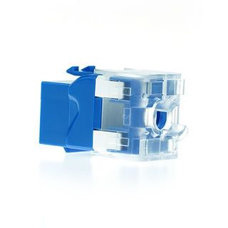 LINK  หัวแลนตัวเมีย RJ45 Blue Jack CAT5E รุ่น US-1005STF สีฟ้า