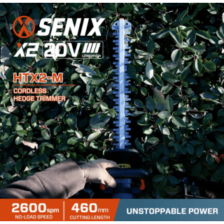 SENIX เครื่องเล็มพุ่มไม้ไร้สายพร้อมแบตเตอรี่ 20V