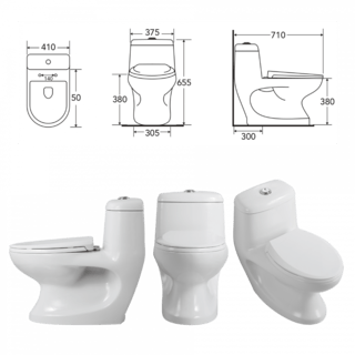 Iris สุขภัณฑ์ชิ้นเดียว รุ่น ออสก้า IR-2023