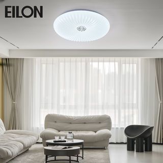 EILON โคมไฟเพดานอะครีลิคทรงกลม 48W ปรับได้3แสง รุ่น XDD2031/400 สีขาว