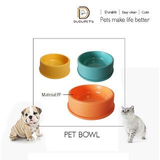 DUDUPETS ชามอาหารสัตว์เลี้ยงพลาสติก 16x18x5.5ซม. รุ่น SPICY-02 สีเขียว