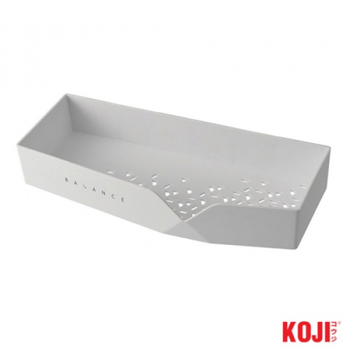 KOJI DIY ชั้นวางอุปกรณห้องน้ำติดผนัง รุ่น 2JYS056-WH ขนาด 13.5x30x5 cm. สีขาว