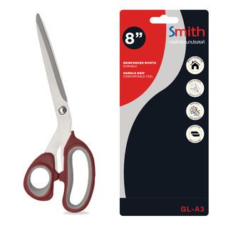 Smith กรรไกร 8 นิ้ว รุ่น Multi-GLA3 ขนาด 0.3x8.5x21 ซม. สีแดง-เทา