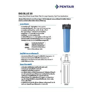 PENTAIRเครื่องกรองน้ำใช้ รุ่น BB20-DGD5005 (PP Sediment)