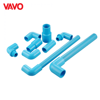 VAVO หัวกันไหล เกลียวนอก PVC หนา 3/4X1/2 สีฟ้า