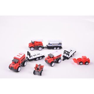 TOYS ของเล่นชุดรถพ่วงดับเพลิง บรรจุ3คัน สีแดง#99843-60(22x4.5x20.5ซม.)
