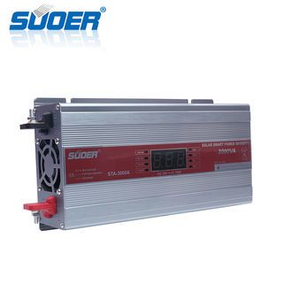 SUOER  เครื่องแปลงไฟ Modified wave Inverter 12V รุ่น STA-3000 W/A (มีหน้าจอ) สีน้ำตาล