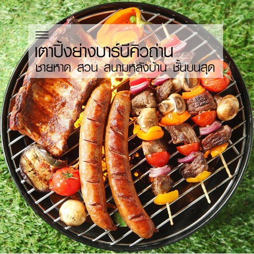 SANE เตาปิ้งย่างบาร์บีคิวถ่าน 41x45x90ซม. FINEGRILL-BK