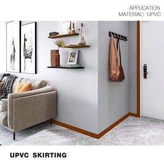 GREAT WOOD ไม้บัวล่าง UPVC P100-B-C 100x18x3000 มม. สีเชอรี่