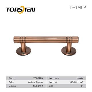 TORSTEN มือจับประตูสแตนเลส 201 5นิ้ว (29x124x35มม.) รุ่น 6DJ001-1-AC