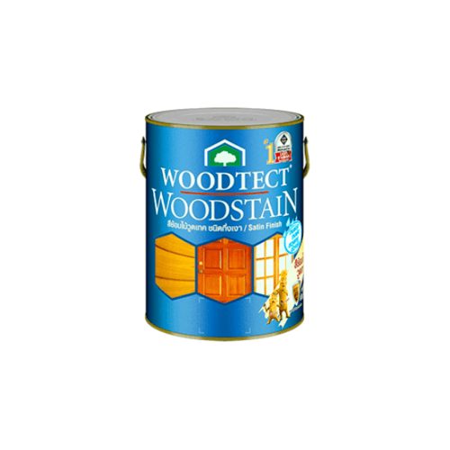 Woodtect วูดเทควูดเสตน WS-201 1 กล. สีสักกึ่งเงา