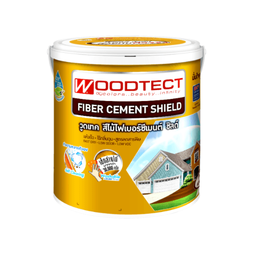 Woodtect วูดเทค ไม้ฝาโปร่งแสง FT-107 1 กล. สีไม้สักทองสยาม