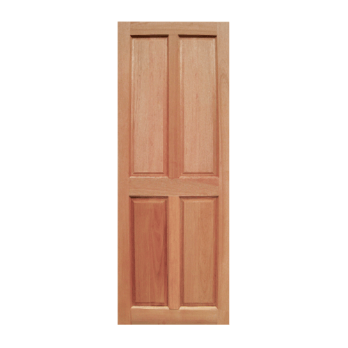 BEST ประตูไม้สยาแดง บานทึบ 4ฟัก  70x180ซม. GS-42 