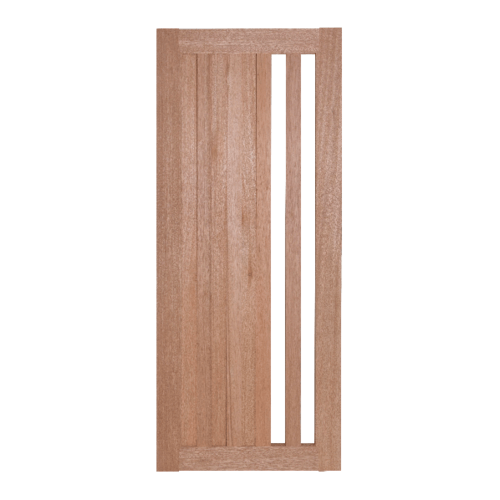 BEST สพ.ประตูไม้สยาแดง ทำช่องพร้อมกระจกใส GS-47 80x230ซม.