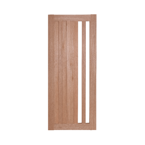 BEST ประตูไม้สยาแดงพร้อม (กระจกใส)  45x220 ซม ทำสี GS-47 