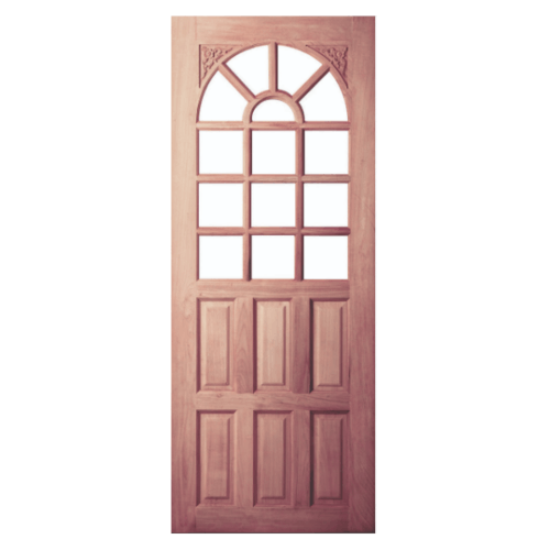 BEST  ประตูไม้สยาแดง ลูกฟักทำช่องไม่มีกระจก  ขนาด 80x200ซม. GC-74  