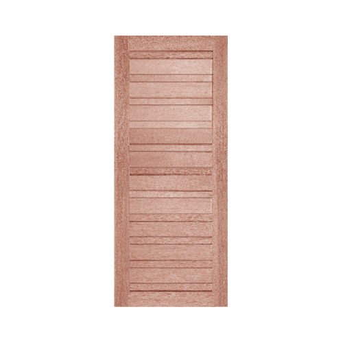BEST  ประตูไม้สยาแดง บานทึบเซาะร่องสลับ ขนาด 90x216ซม.  GS-53 