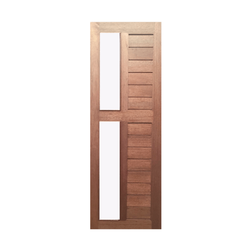 BEST ประตูไม้จาปาร์ก้า ทำช่องพร้อมช่องกระจกใส GS-57 120x220ซม.