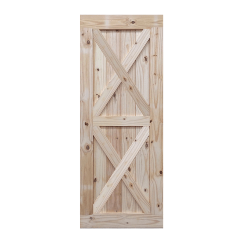 BEST  ประตูไม้สน บานทึบ(โรงนา) ขนาด  80x200ซม. GB-02 