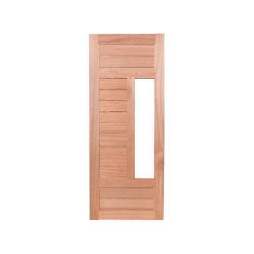 ประตูกระจกไม้สยาแดง GS-67 50x200 cm.(ทำสี)