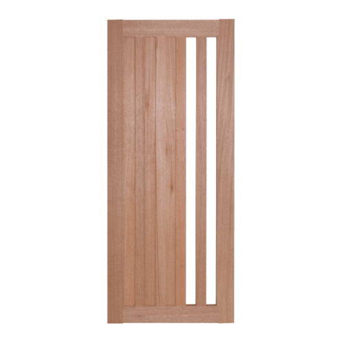 BEST ประตูไม้สยาแดงกระจกใส  ขนาด 80x240cm.(ทำสี)  GS-47 