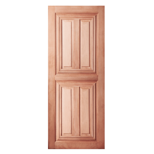 BEST สพ-ประตูไม้สยาแดง บานทึบ 4ลูกฟัก GS-43 100x200ซม.