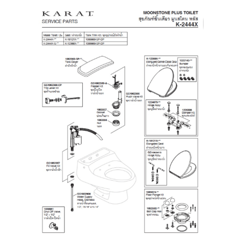 Karat ชุดปิด-เปิดทางน้ำออก รุ่น 886C GS1062369-B