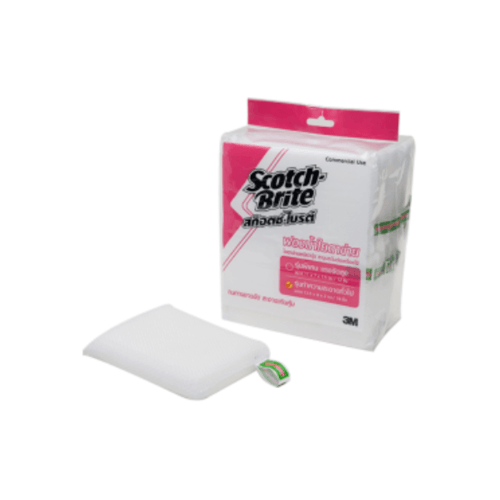 Scotch-Brite ฟองน้ำใยตาข่ายทั่วไป ขนาด 13.5x8x2cm (แพ็ค 10 ชิ้น) สีเขียว