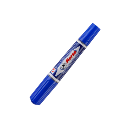 ปากกาเคมี 2หัว สีน้ำเงิน ตราม้า
