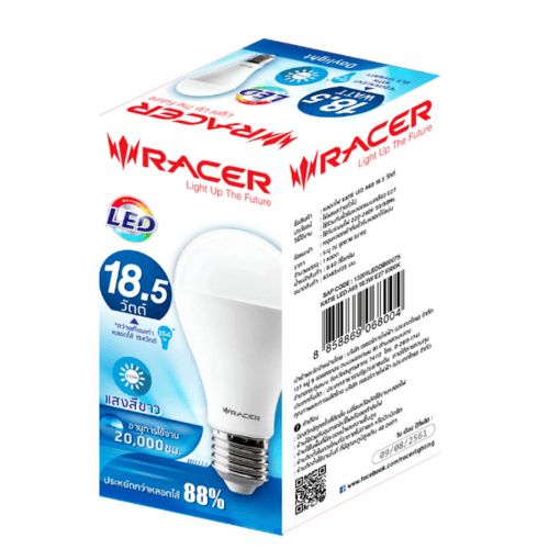 RACER หลอดไฟ LED BULB E27 18.5W รุ่น KATIE LED  แสงเดย์ไลท์