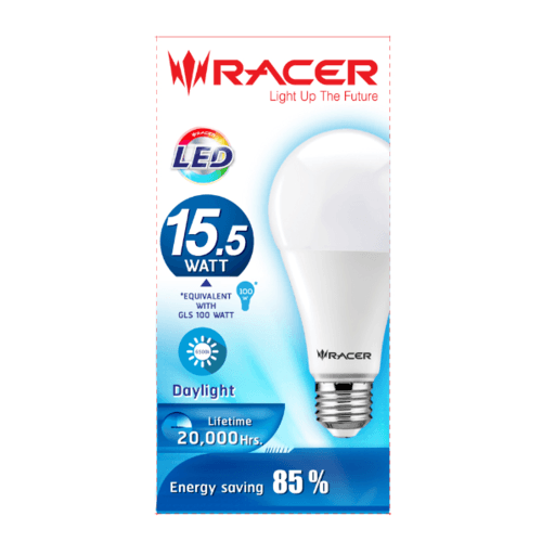 RACER หลอด LED Bulb 15.5W E27 DL 6500K รุ่นเคที A65