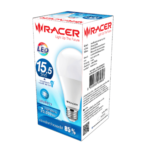 RACER หลอด LED Bulb 15.5W E27 DL 6500K รุ่นเคที A65