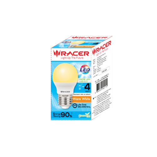 RACER หลอดไฟ LED Bulb ทรง G45 ขั้ว E27 4W รุ่น KATIE แสงวอร์มไวท์