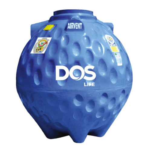 DOS ถังน้ำใต้ดิน 2000L รุ่น DUT GOLD สีฟ้า