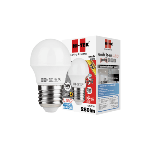 HI-TEK หลอด LED มวยไทย Series ขั้วเกลียว E27 3W รุ่น HLLM27003D แสงขาว