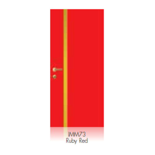 ประตู iDoor Modish Metal Line เส้นกลาง สีทอง 80x200ซม. (IMM738) สี Ruby Red