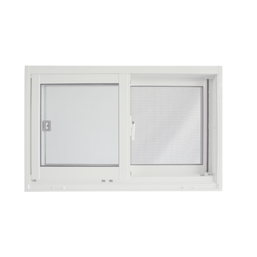 SankyoAlumi หน้าต่างอลูมิเนียมบานเลื่อน SSขนาด 80x50ซม. พร้อมมุ้ง JW7-SS0805-W5P สีขาว