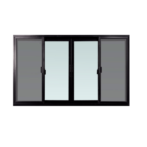 TRUSTAND (EZY WINDOW) ประตูบานเลื่อน  ขนาด 3200*2000มม.  พร้อมมุ้งลวด D-FSSF Enzo สีดำ