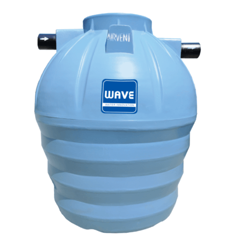 WAVE ถังบำบัดน้ำเสียชนิดรวมไร้อากาศ ขนาด 400L รุ่น WP สีฟ้า