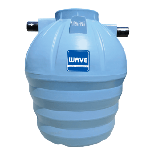 WAVE ถังบำบัดน้ำเสียชนิดรวมไร้อากาศ ขนาด 800L รุ่น WP สีฟ้า