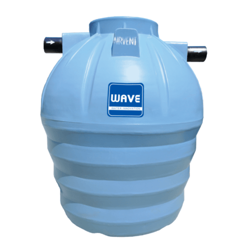 WAVE ถังบำบัดน้ำเสียชนิดรวมไร้อากาศ ขนาด 1600L รุ่น WP สีฟ้า