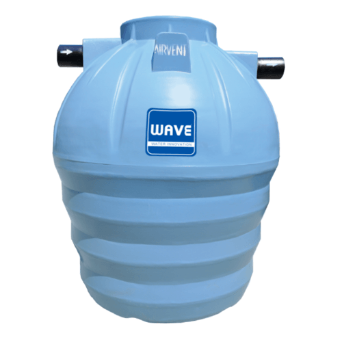 WAVE ถังบำบัดน้ำเสียชนิดรวมไร้อากาศ ขนาด 3000L รุ่น WP สีฟ้า