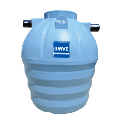 WAVE ถังบำบัดน้ำเสียแยกประเภทชนิดเกรอะ ขนาด 800L รุ่น WS สีฟ้า