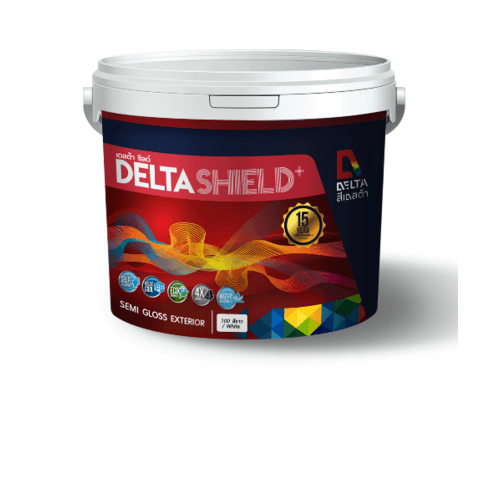 Delta สีน้ำอะครีลิค เดลต้าชิลด์พลัส ทาภายนอก กึ่งเงา เบส A 3.6 ลิตร