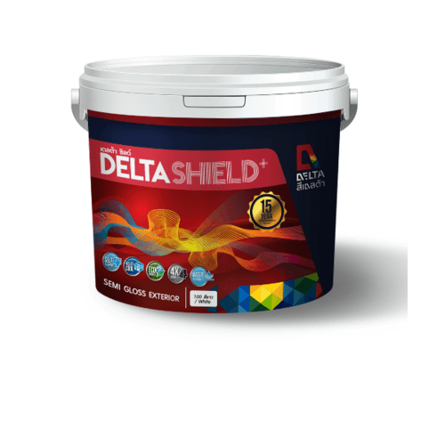 Delta สีน้ำอะครีลิค เดลต้าชิลด์พลัส ทาภายนอก กึ่งเงา เบส E 3.6 ลิตร