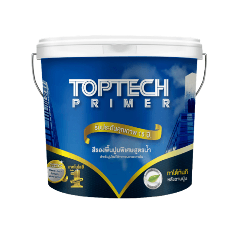 Delta สีรองพื้นปูนพิเศษสูตรน้ำ 3 วัน  Toptech Primer 5 กล.