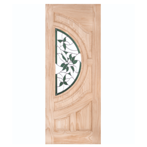 ประตู+กระจก Glaring Green สนNz 90x200