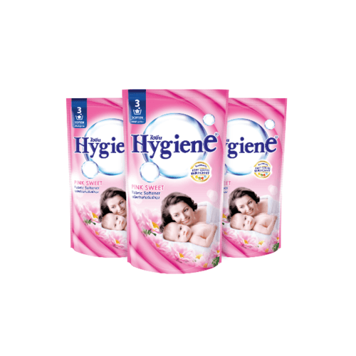 HYGIENE น้ำยาปรับผ้านุ่ม ไฮยีน ขนาด 500 มล. (3ถุง/แพ็ค) สีชมพู